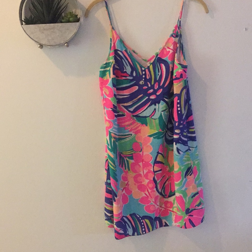 Lilly Pulitzer dusk silk bright dress